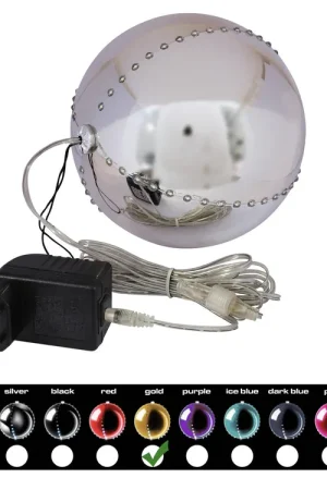 EUROPALMS Boule de neige LED 15 cm, or | Remise supplémentaire