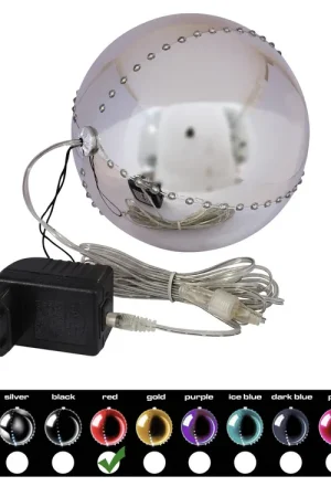 EUROPALMS Boule de neige LED 15 cm, rouge - Direct fabricant
