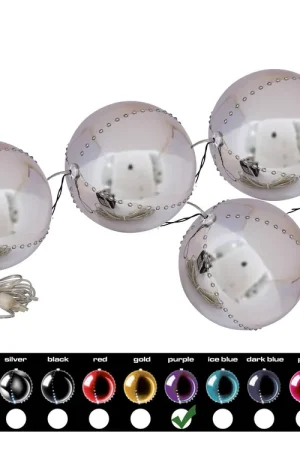 Expédition rapide | EUROPALMS Boule de neige LED 8 cm, violet 5x