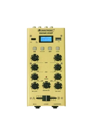 Bon prix | OMNITRONIC Mini table de mixage dorée GNOME-202P