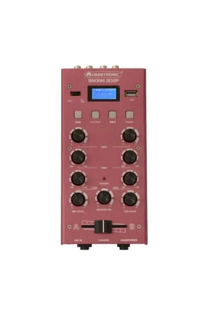 En stock - OMNITRONIC Mini table de mixage rouge GNOME-202P