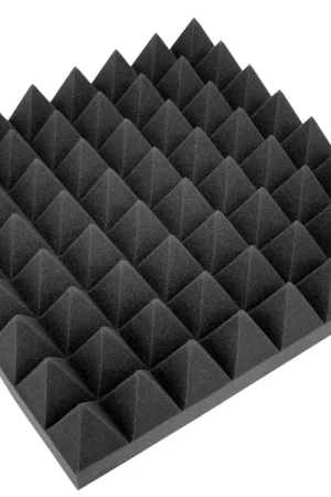 Super prix - OMNITRONIC Mousse acoustique pyramide 100 mm, 50 x 50 cm