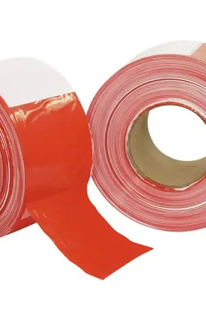 Ruban de signalisation rouge/blanc 500mx80mm | Prix avantageux