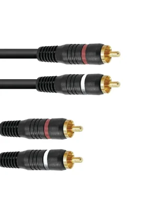 Disponible dès maintenant - OMNITRONIC Câble RCA 2 x 2 0,6 m