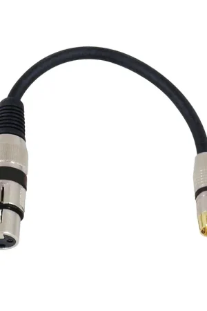 Promotion - OMNITRONIC Câble adaptateur XLR(F) / RCA(M) 0,2 m noir