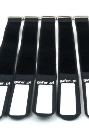 GAFER.PL Serre-câbles auto-agrippant 25 x 260 mm lot de 5 noir | Nouveau lancement