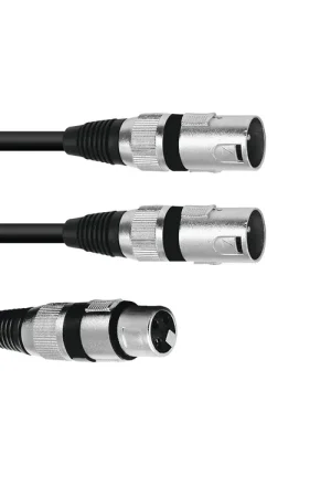 Top des ventes | OMNITRONIC Câble adaptateur XLR(F) / 2 x XLR(M) 3 m noir