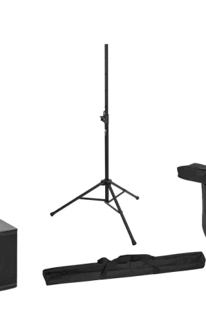 Très demandé | OMNITRONIC Set ROD-1283 active column speaker system + speaker stand + cover set