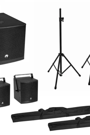 Dépêchez-vous | OMNITRONIC Système actif Sub MOLLY 2.1 + 2 x enceinte + accessoires, noir