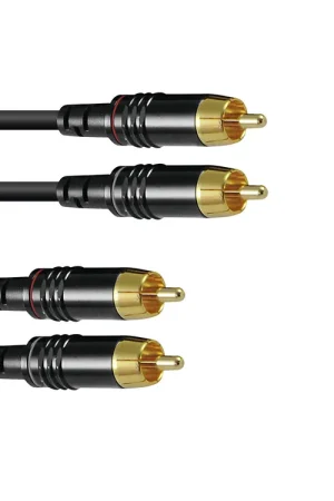 SOMMER CABLE Câble RCA 2 x 2 3 m noir Hicon - Se termine bientôt