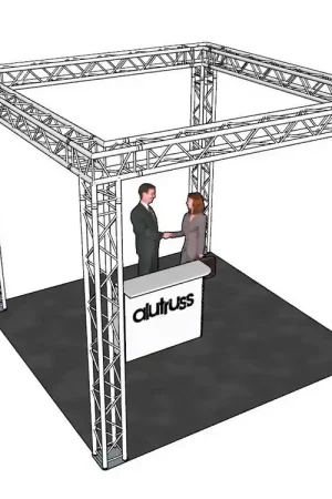Prix choc - ALUTRUSS Jeu de traverses QUADLOCK 6082 carré 4 x 4 x 3,5 m (L x P x H)