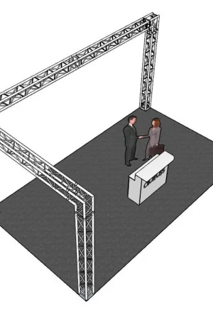 Tendance - ALUTRUSS Jeu de traverses QUADLOCK 6082 forme L 7 x 4 x 3,5 m (L x P x H)