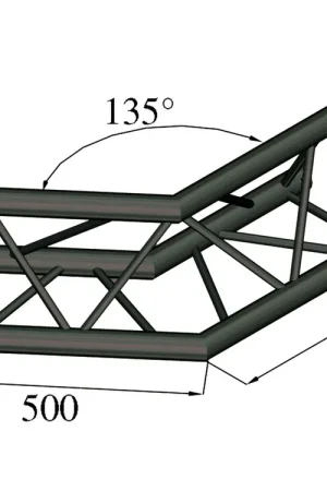Offre du jour | ALUTRUSS Coin 2 voies 135° noir S-PAC 23 TRILOCK