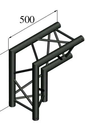 Offre spéciale - ALUTRUSS Coin 2 voies 90° / noir S-PAC 25 TRILOCK