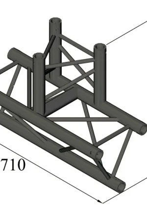 Réduction - ALUTRUSS Élément en T 3 voies S-PAT-38 TRILOCK