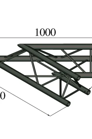 ALUTRUSS Coin 2 voies 45° noir S-PAC 19 TRILOCK - Dernières unités