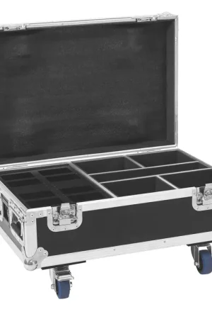 Premium - ROADINGER Flightcase 4 x AKKU IP UP-4 Plus HCL Spot WDMX avec fonction de recharge