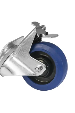 Haute qualité - ROADINGER Roue pivotante RD-100B 100 mm bleue à frein