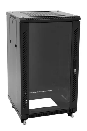 Tout juste disponible | ROADINGER SSC-16 Steel Cabinet with Glass Door 16U