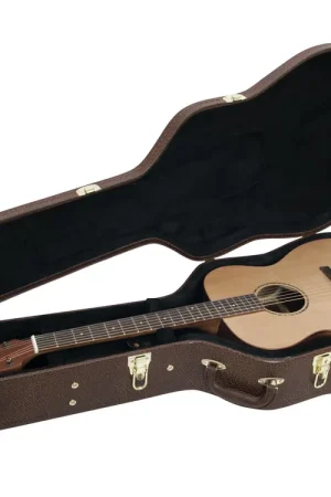 Nouvel arrivage - DIMAVERY Étui rigide guitare folk, marron