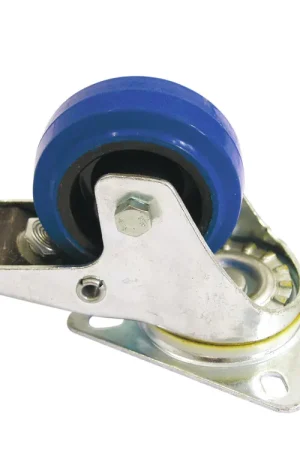 ROADINGER Roue pivotante 80 mm bleue à frein | Haute qualité