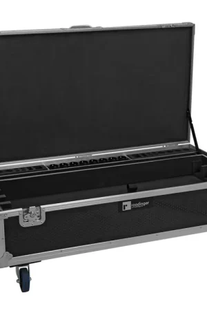 ROADINGER Flightcase 8x AKKU IP Pixel Tube 360° PRO CRMX with charging function and wheels | Disponible à la commande