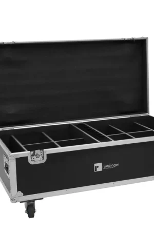 ROADINGER Flightcase 8x AKKU IP PAR 7 QCL WDMX avec fonction de recharge - Retour gratuit