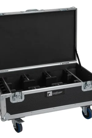 Bien noté - ROADINGER Flightcase 6x AKKU UP-4 QCL Spot QuickDMX MK2 with charging function and wheels