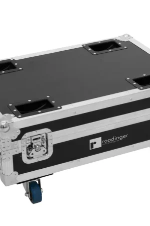 ROADINGER Flightcase 4 x AKKU BAR-6 Glow QCL Flex QuickDMX avec fonction de recharge - Qualité supérieure