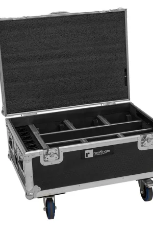Offre exceptionnelle - ROADINGER Flightcase 6x AKKU IP TL-3 QCL Trusslight CRMX with charging function and wheels