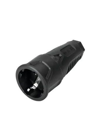 Expédition express | PC ELECTRIC Contact de protection raccord caoutchouc noir