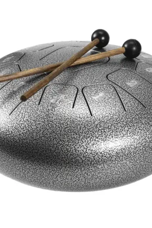 Livraison express | DIMAVERY TD-12 Tongue Drum en acier, argenté