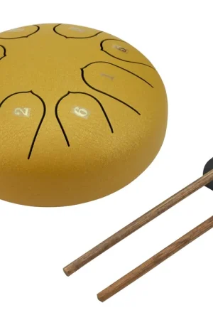 DIMAVERY TD-8 Steel Tongue Drum, gold | Stock presque épuisé