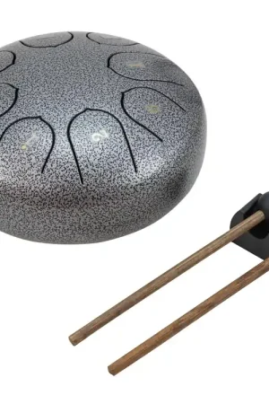 DIMAVERY TD-8 Steel Tongue Drum, silver | Bien noté