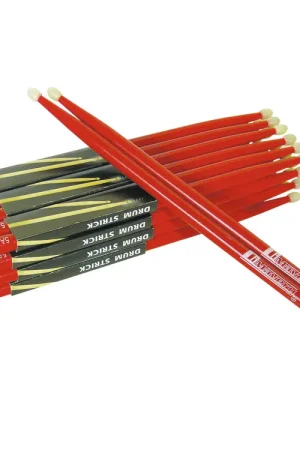 Petit prix | DIMAVERY Baguettes de batterie DDS-5A, érable, rouge