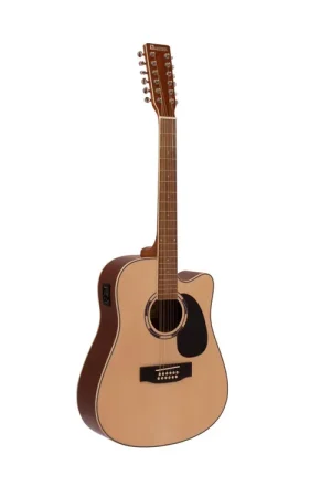 DIMAVERY Guitare folk DR-612 12 cordes, nature | Très bien noté