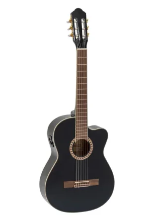 DIMAVERY Guitare classique CN-600E, noire | Paiement sécurisé