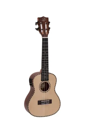 DIMAVERY Ukulélé concert UK-800, épicéa massif - Prix avantageux