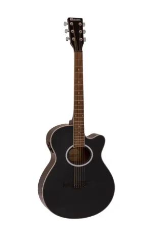 DIMAVERY Guitare folk AW-400, noire - Économisez maintenant
