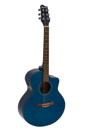 DIMAVERY Guitare folk STW-90, crystal blue - Paiement sécurisé