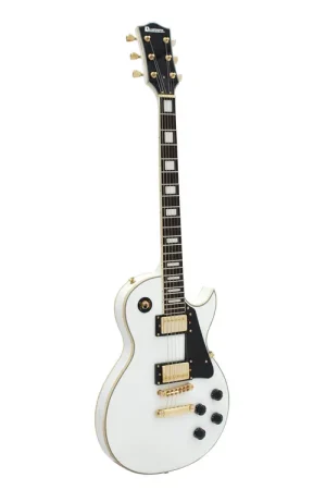 DIMAVERY Guitare électrique LP-520, blanc/or - Plébiscité par les clients