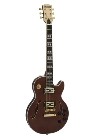 En stock - DIMAVERY LP-600 Electric Guitar, brown