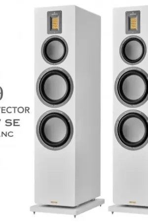 AUDIOVECTOR QR7SE BLANC LAQUE ENCEINTES COLONNES LA PAIRE - Liquidation