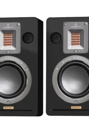 AUDIOVECTOR QR WALL SE NOIR LAQUE ENCEINTES MURALES EFFETS LA PAIRE - Offre flash