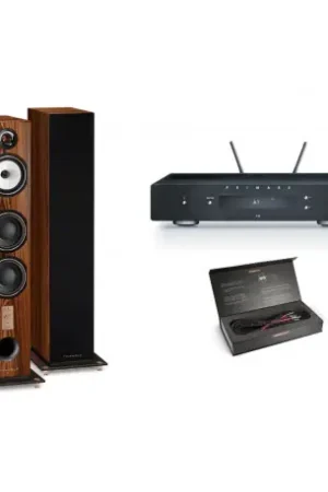 Remise - PACK TRIANGLE ANTAL 40TH CHENE DORE + AMPLI CONNECTE PRIMARE I 25 PRISMA DM36 NOIR + CABLES SYMPHONIE
