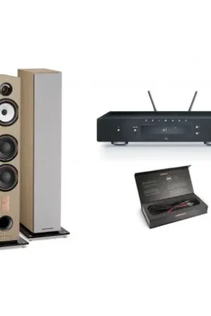 Dernières pièces - PACK TRIANGLE ANTAL 40TH SYCOMORE + AMPLI CONNECTE PRIMARE I 25 PRISMA DM36 NOIR + CABLES SYMPHONIE