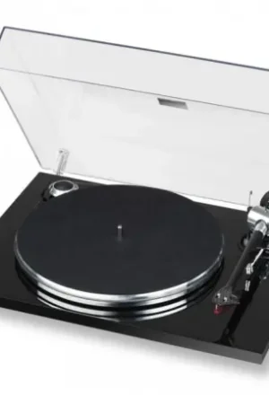 Produit phare | EAT Prélude Piano Black - platine vinyle bras carbone - cellule phono Ortofon 2M Red - couvercle.
