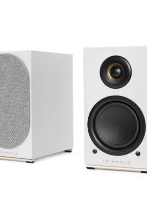 TRIANGLE AIO Twin - Enceinte Bibliothèque Sans-Fil, Bluetooth & Wi-Fi BLANC | Satisfait ou remboursé