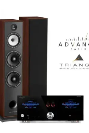 PacK TRIANGLE BOREA BR10 NOYER + ADVANCE PARIS A 10 AMPLI INTEGRE HYBRIDE +WTX 500 + CABLE HP 2X2.5M - Qualité supérieure