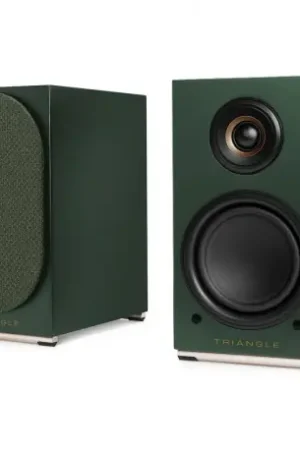 TRIANGLE AIO Twin - Enceinte Bibliothèque Sans-Fil, Bluetooth & Wi-Fi VERT ANGLAIS | Qualité supérieure
